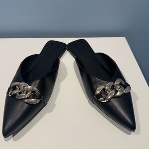 Open Edit - Black Chain Detail Mules